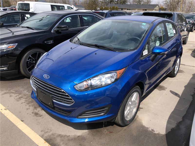 2018 Blue Ford Fiesta Small Cheap Car